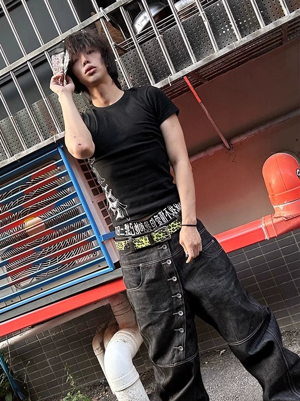 Tattoo Graphic Fitted T-Shirt