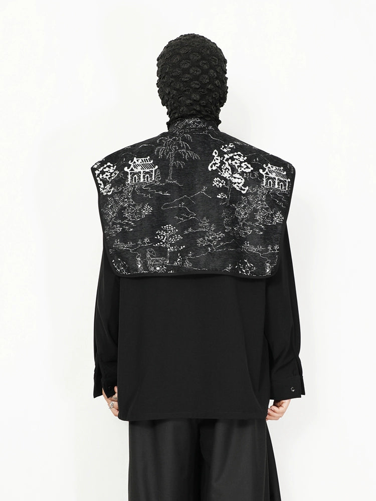 Embroidered Cape Shirt