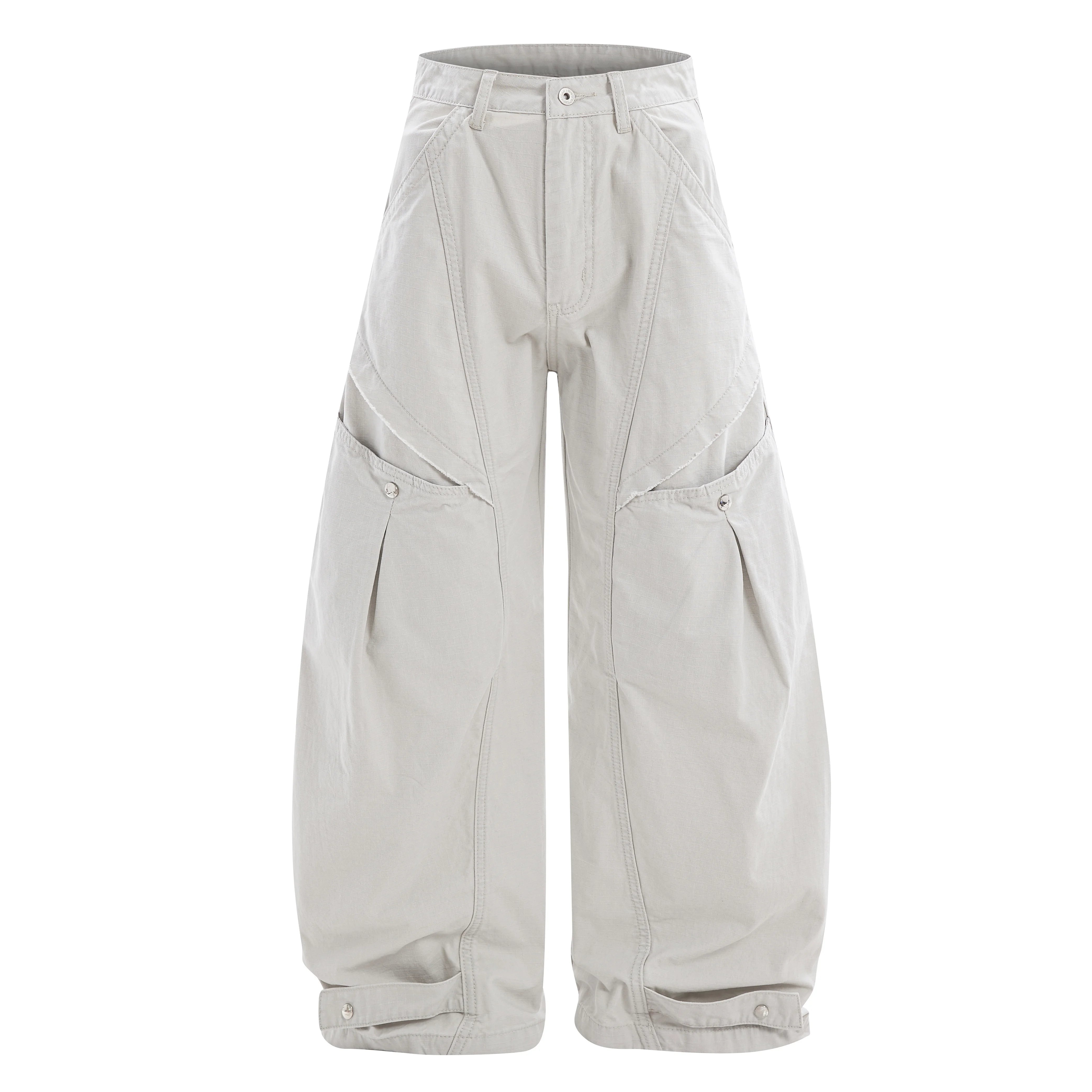 Orbital Pane Wide‑Leg Utility Pants