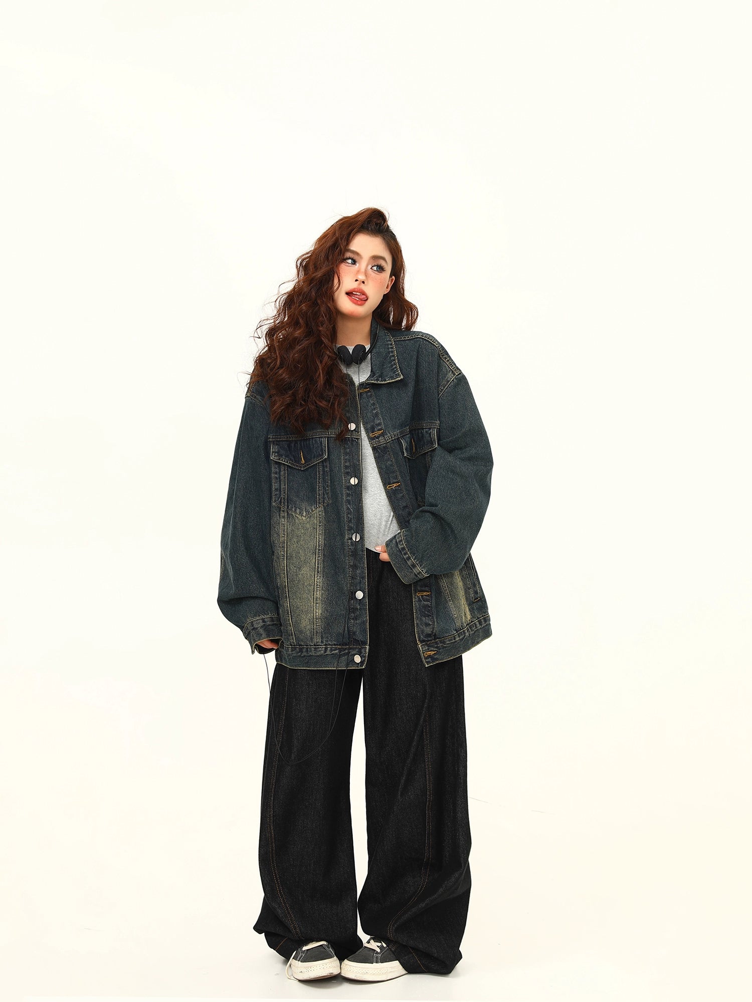 Urban Fade Oversized Denim Jacket