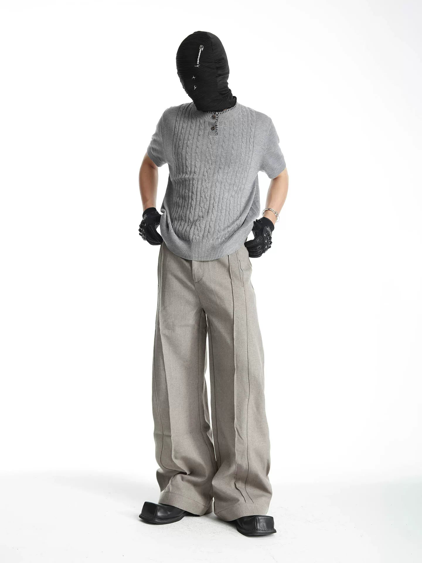 Tailored Barrel-Leg Trousers
