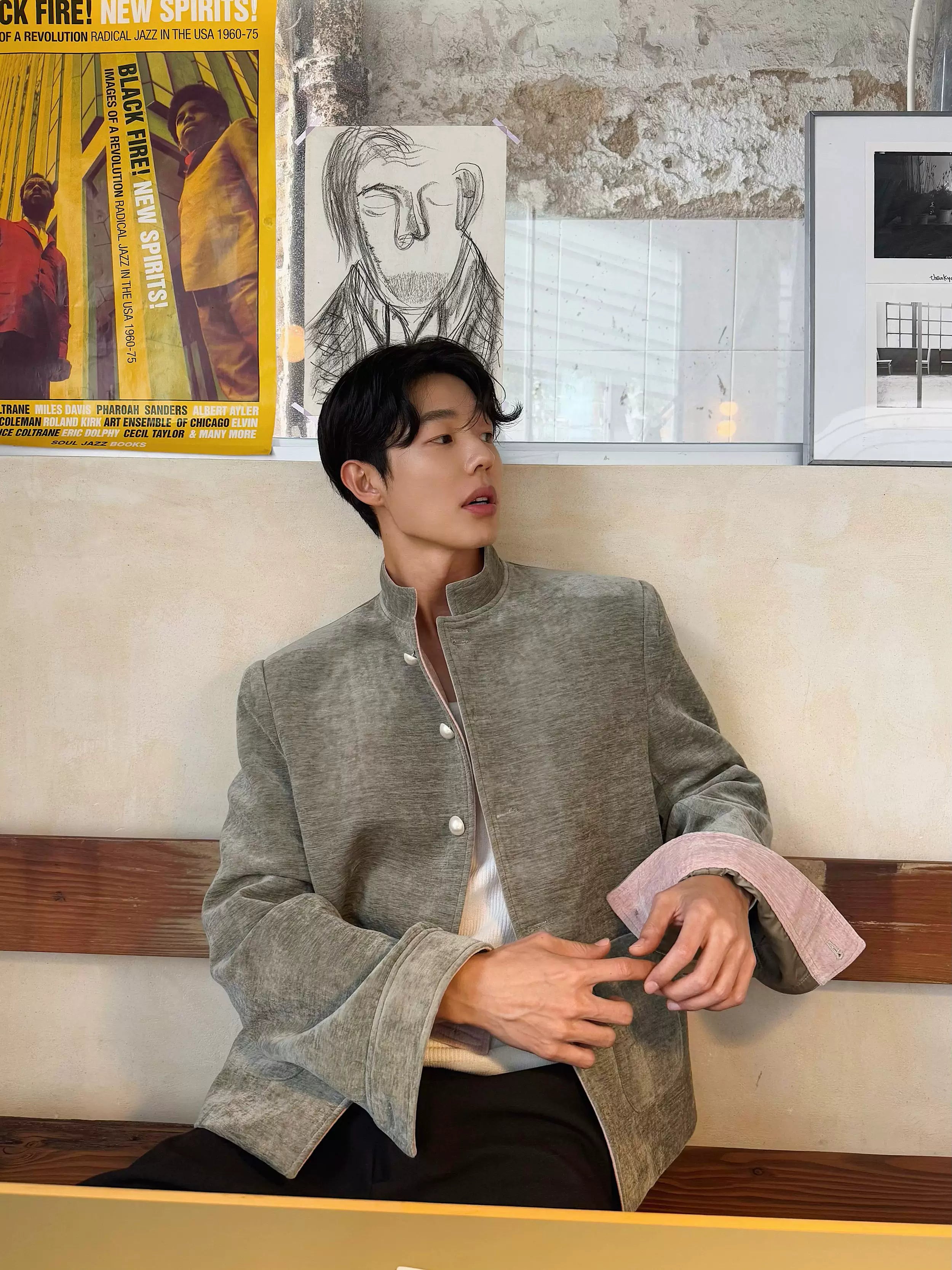 Stone Atelier Linen Mandarin Jacket