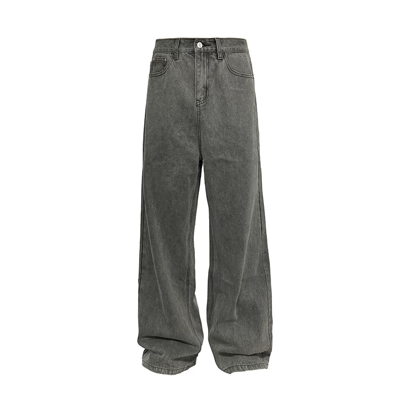 Wide-Leg Classical Wash Jeans