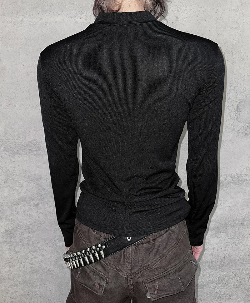 Midnight Aperture Cutout Top