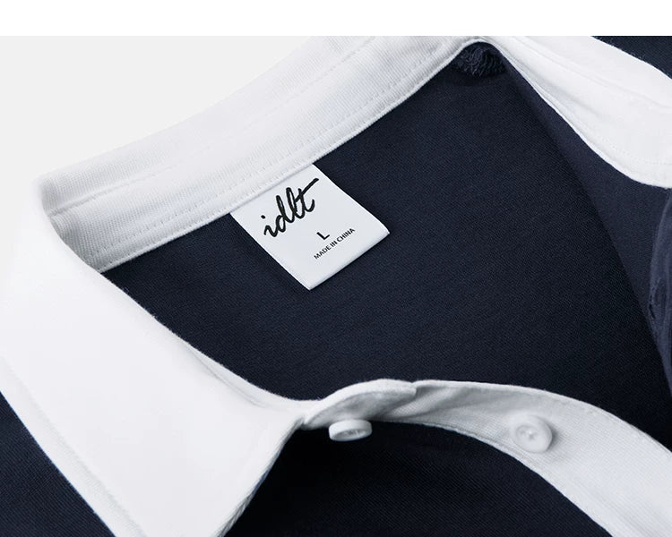 Contrast Crest Knit Polo