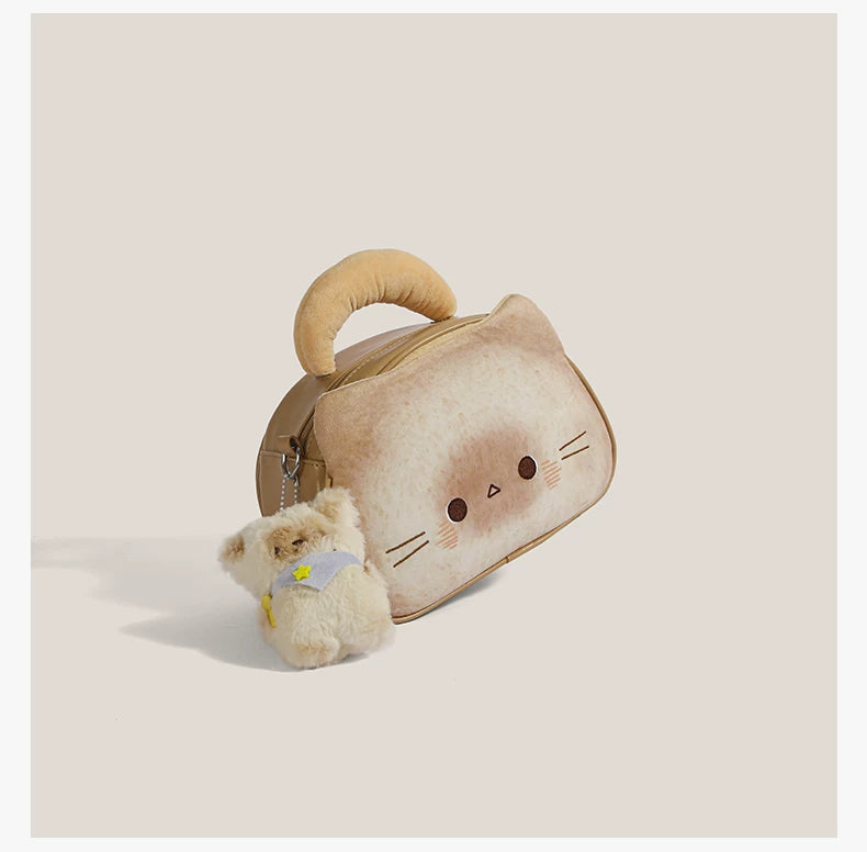 Cinnamon Puff Kitty Barrel Bag