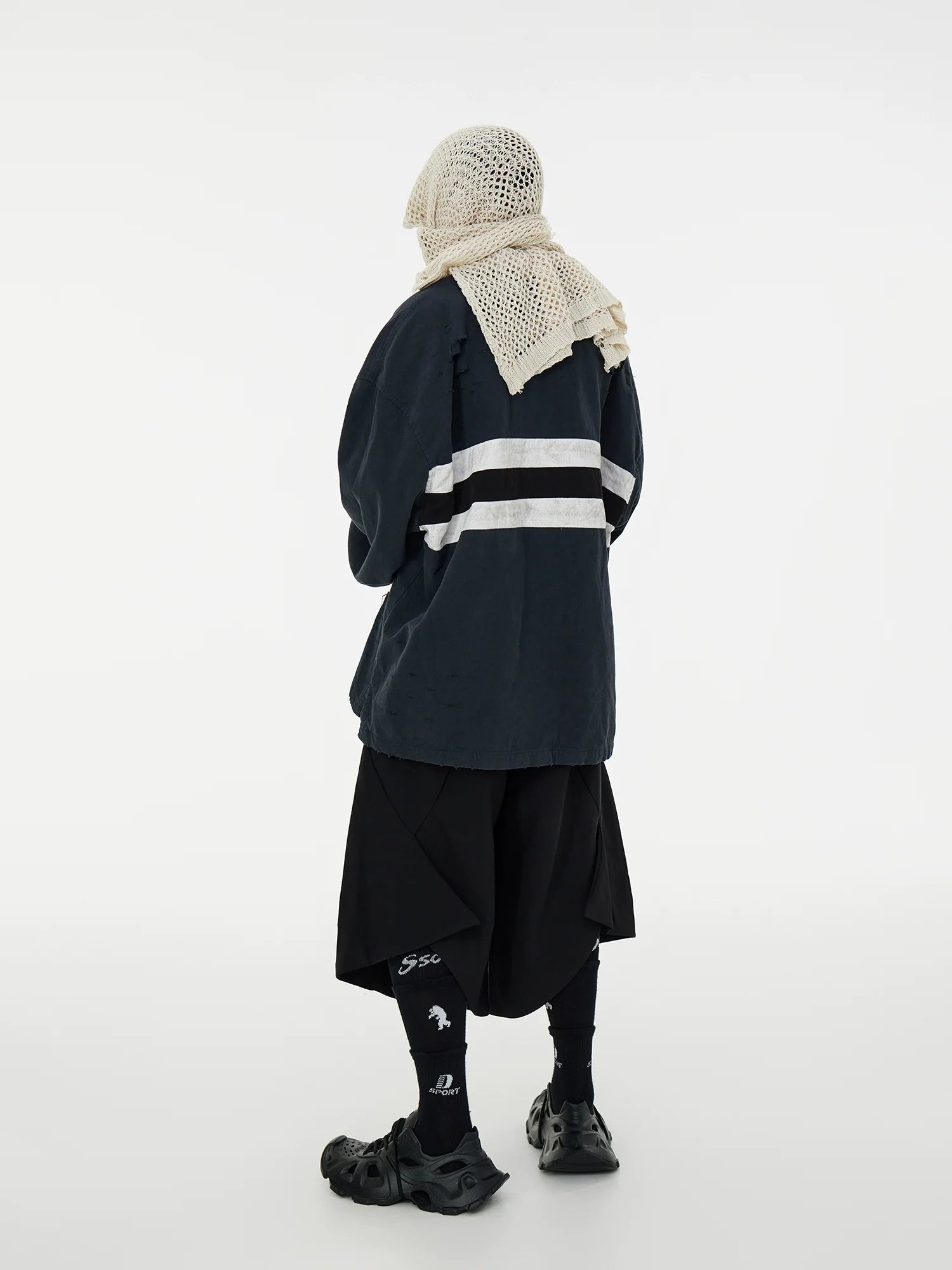 Distressed Stripe Varsity Rugby Shirt