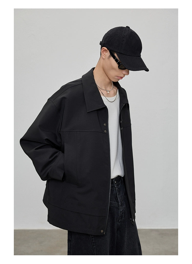 Vertical Split Square Neck Oversized Jacket