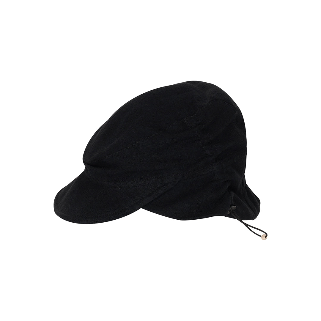 Adjustable Black Newsboy Cap