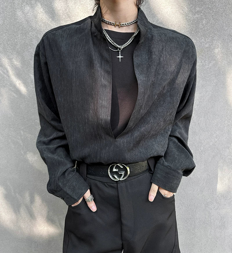 Ash Eclipse Cutout Layered Shirt