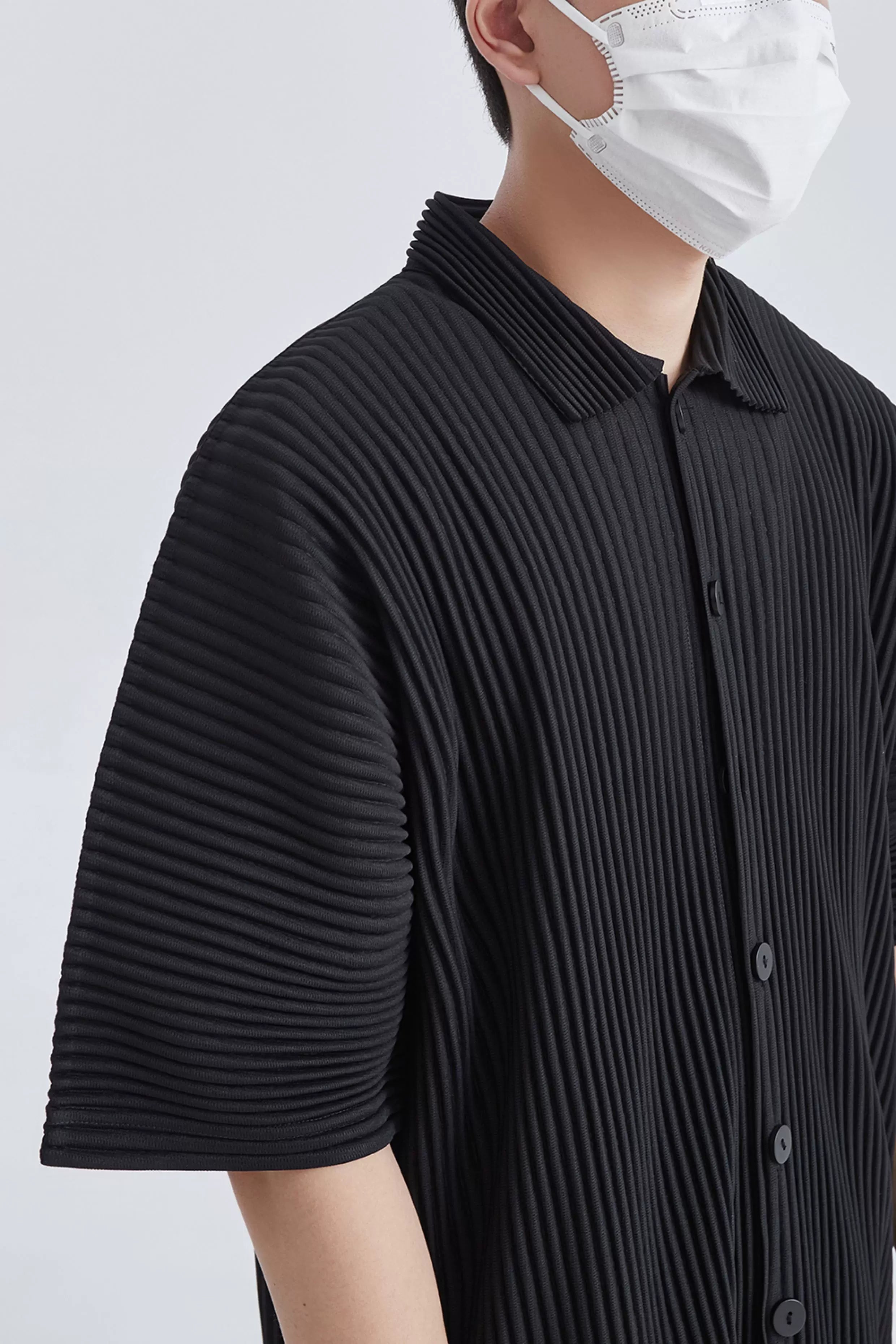 Mistfold Pleated Button Shirt