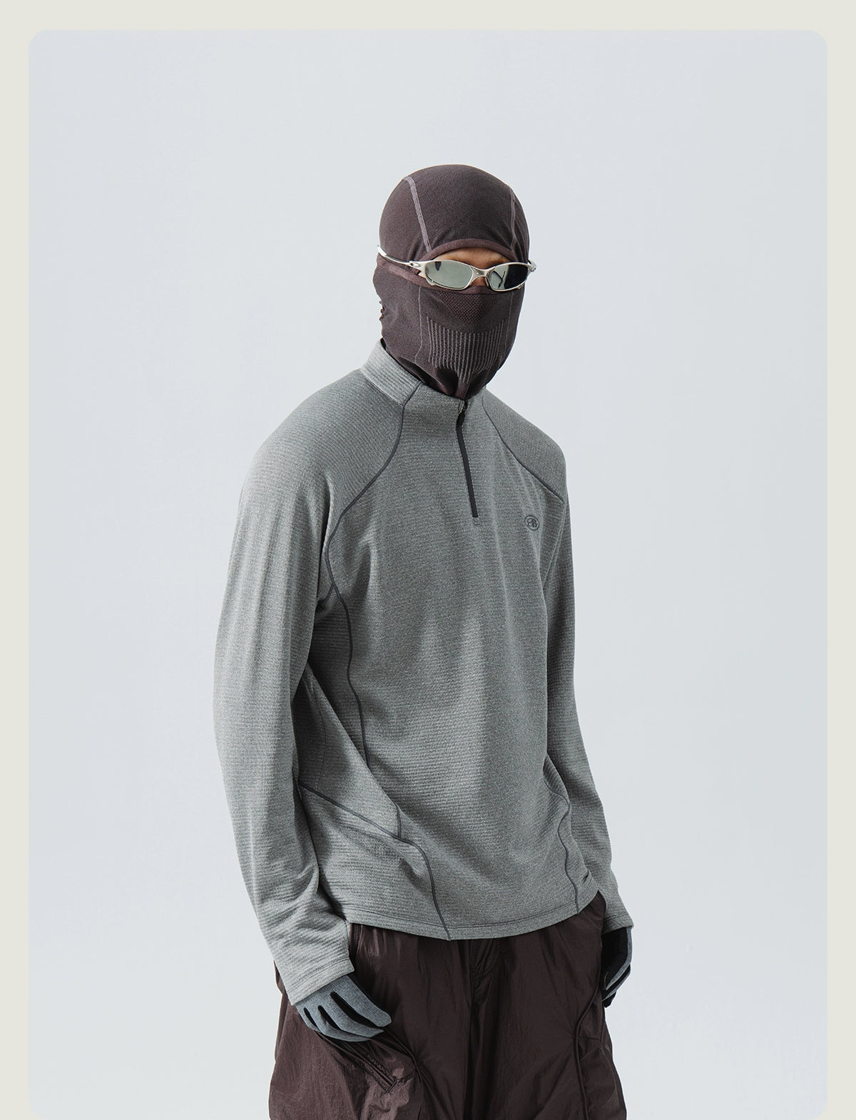 Wool Thermal Stand-Collar T-shirt