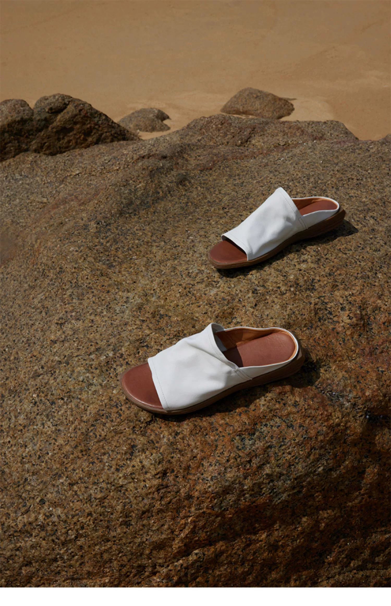 Square-Toe Slide Sandals