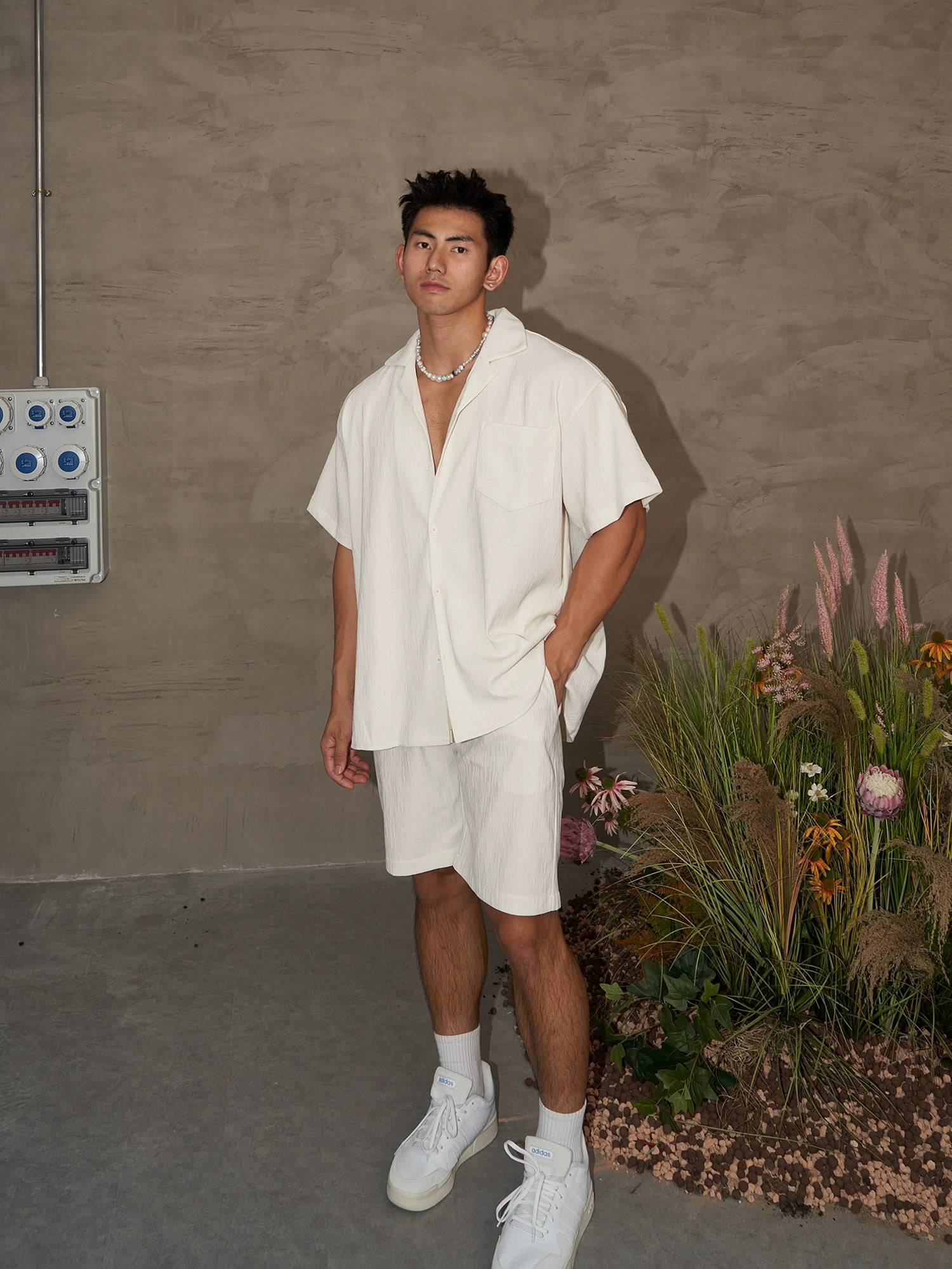 White Linen Two-Piece Set