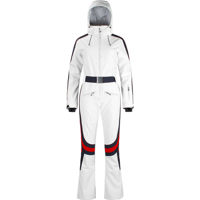 Hooded One-Piece Ski Jumpsuit