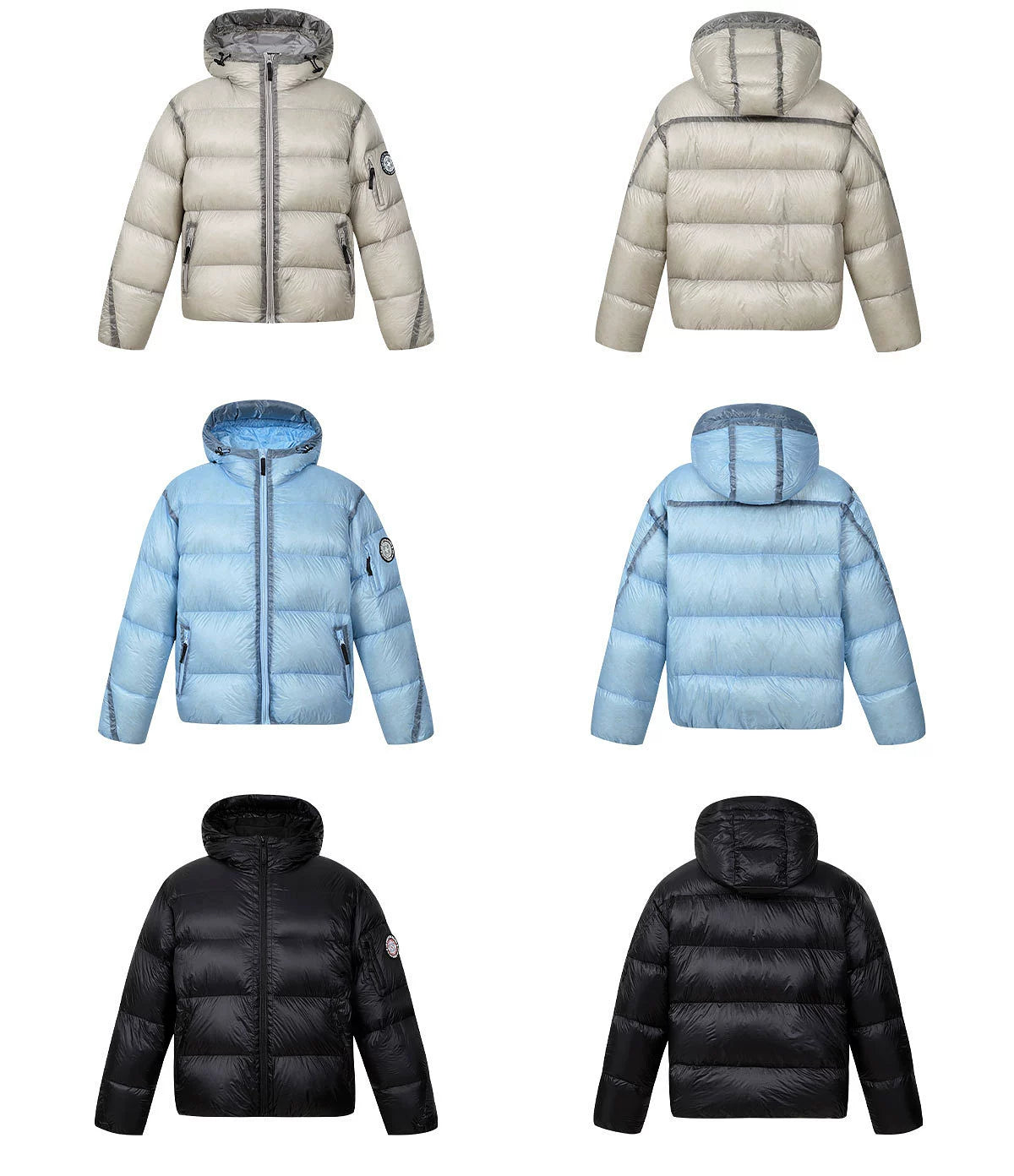 Glacier Halo Reflective Hooded Puffer Jacket