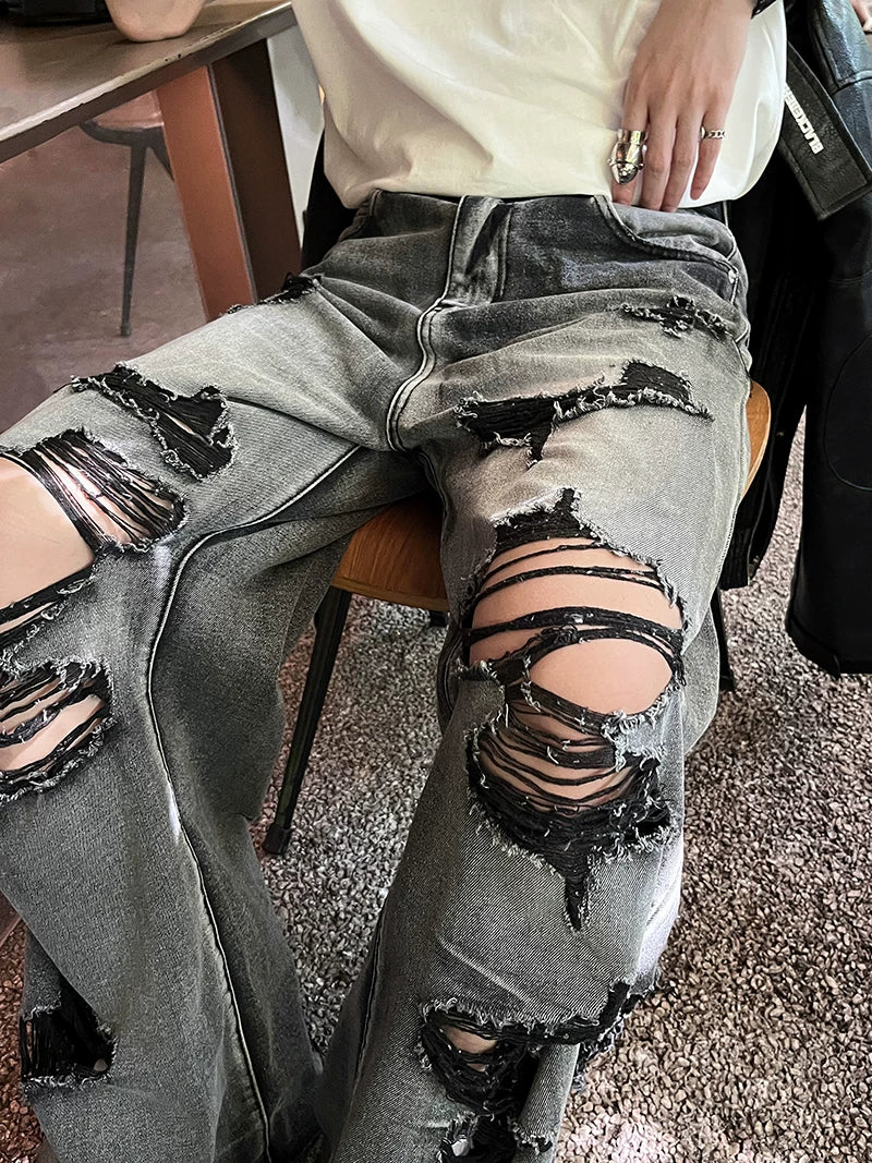 Ravaged Eclipse Shredflare Jeans