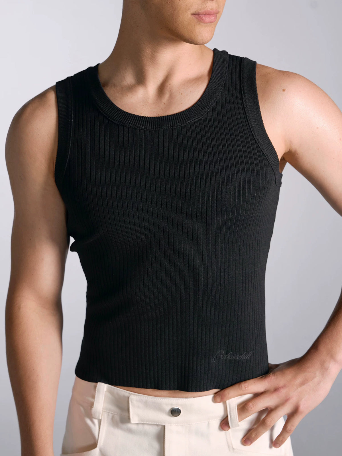 Silverline Ribbed Knit Tank Top