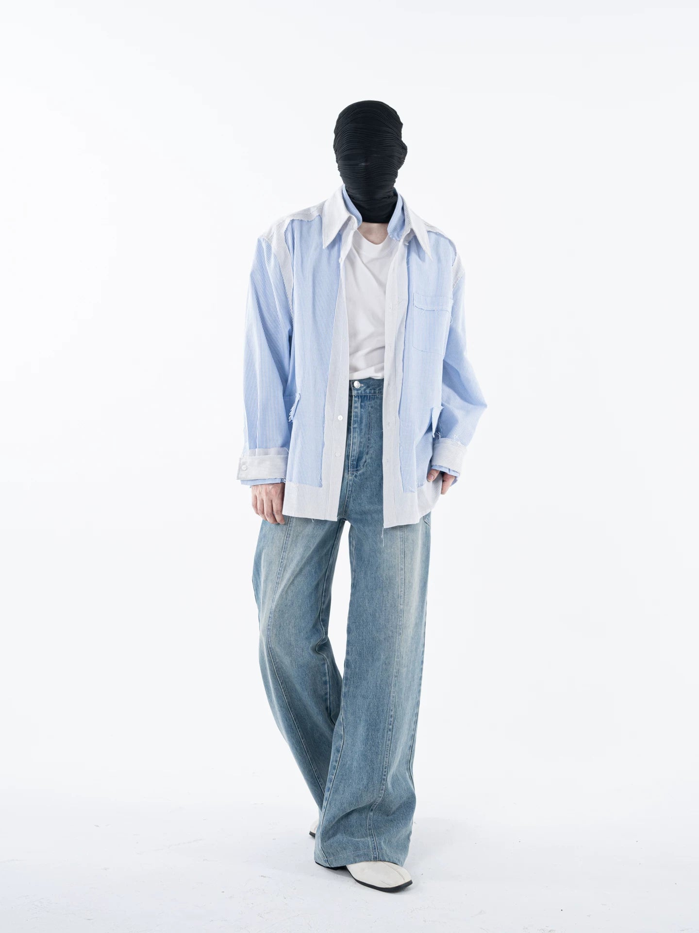 Midnight Mirage Pinstripe Overshirt