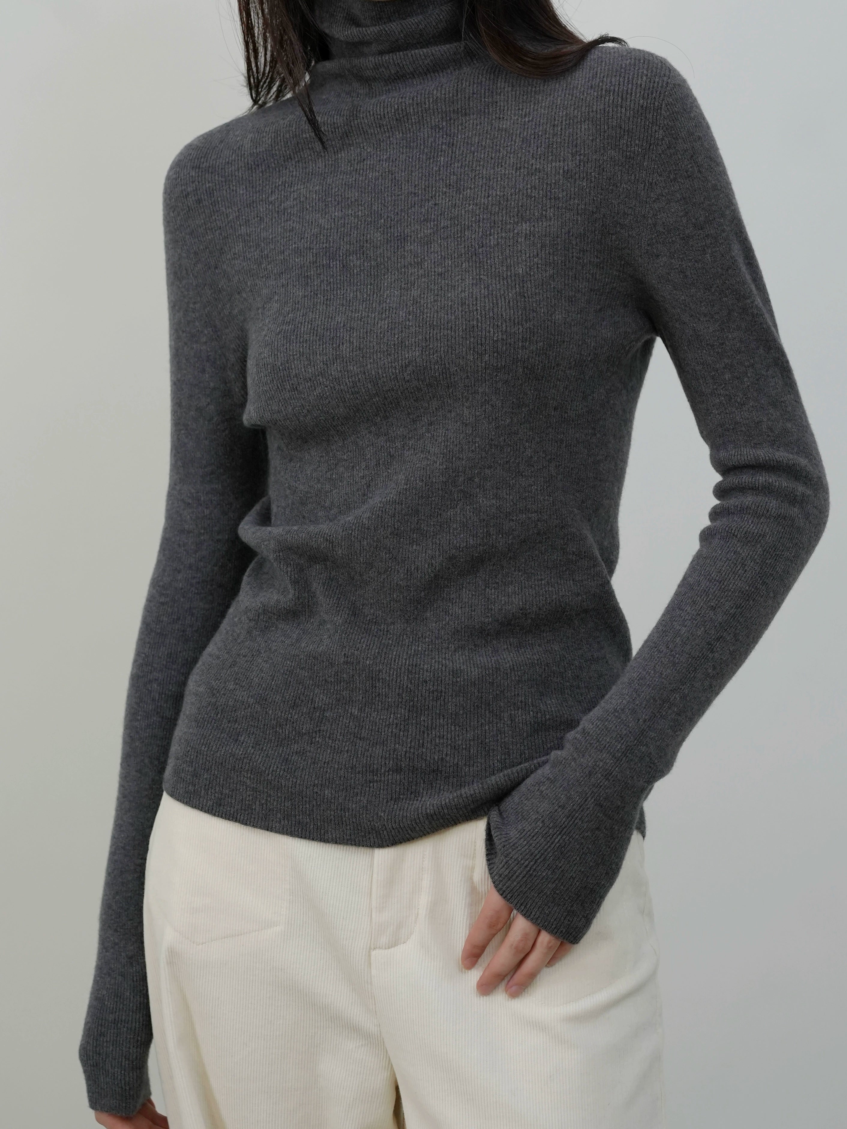 Mock Neck Knit Sweater