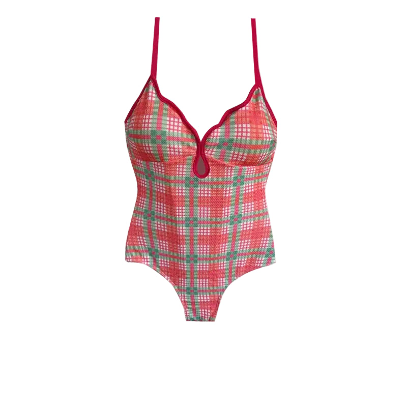 Candy Plaid Court Mini Skirted Suit