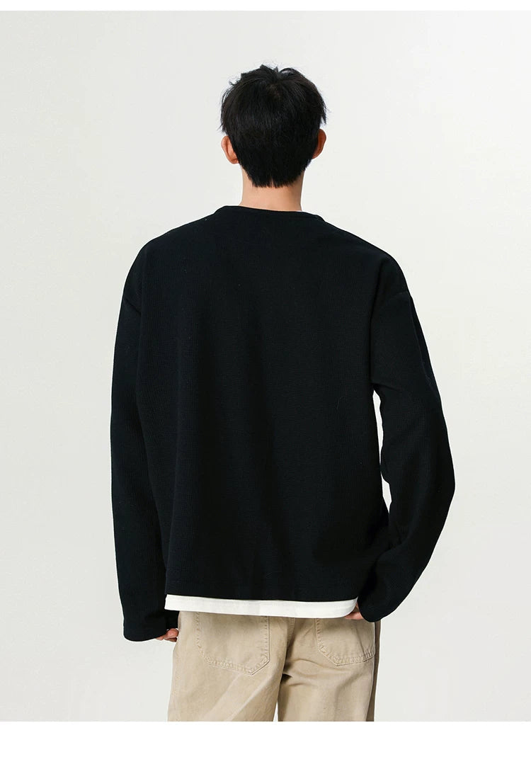 Heather Grid Relaxed Sweatshirt