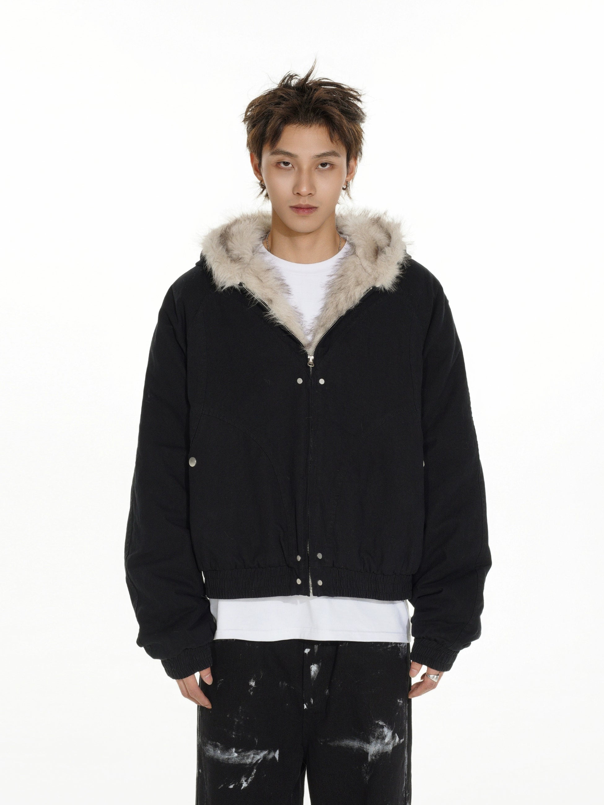 Frost Lined Midnight Bomber Jacket