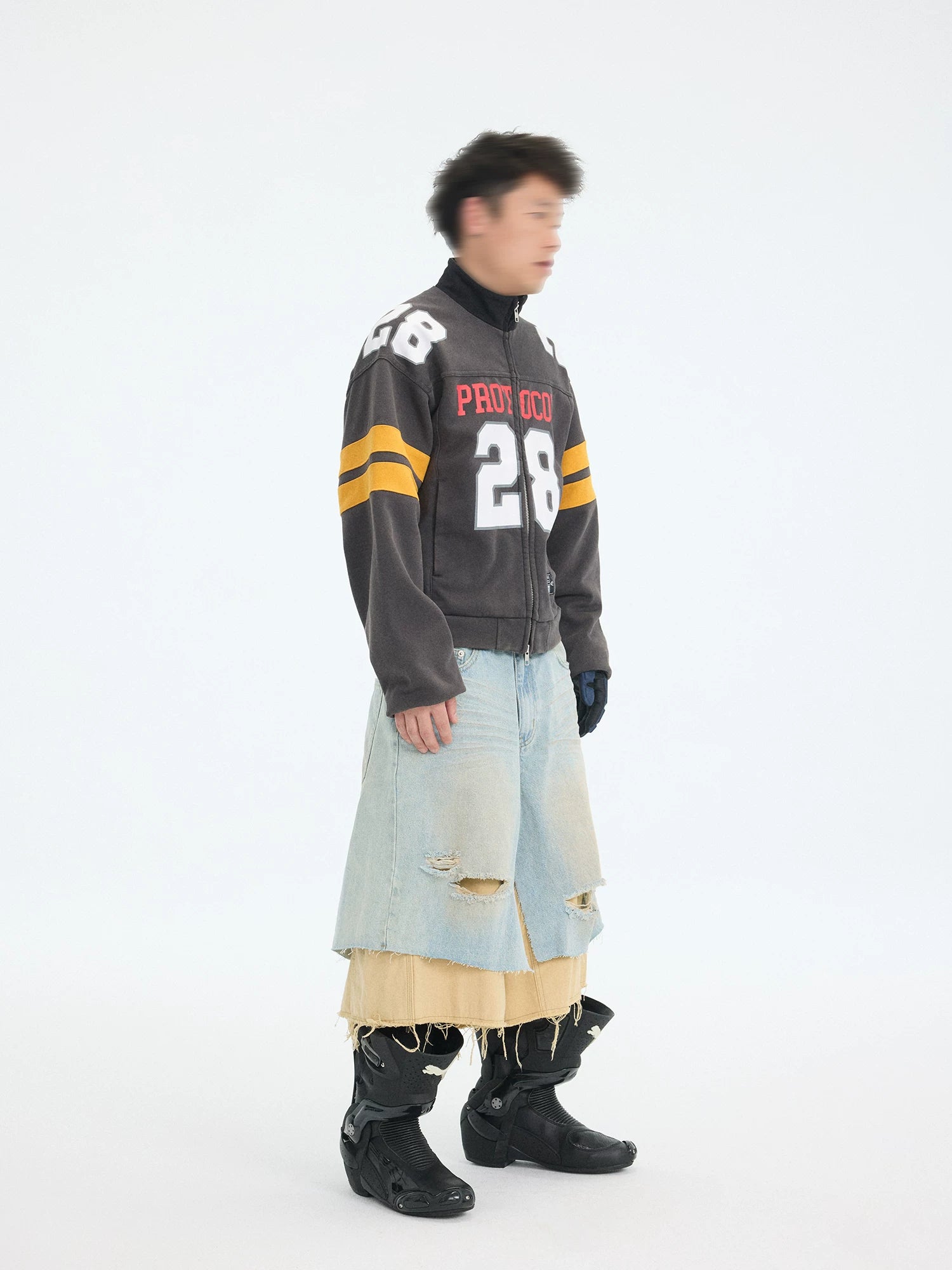 Protocol 28 Gridiron Cropped Jacket
