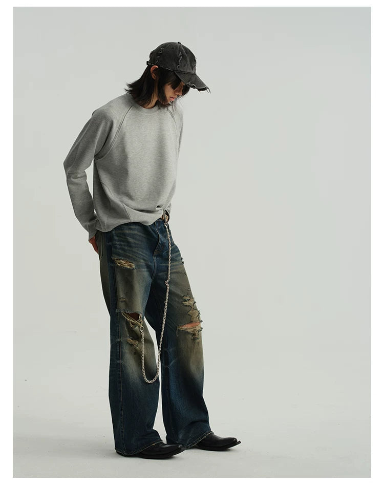 Panelled Crewneck Sweatshirt