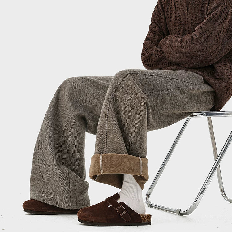 Hearthstone Herringbone Cuffed Trousers