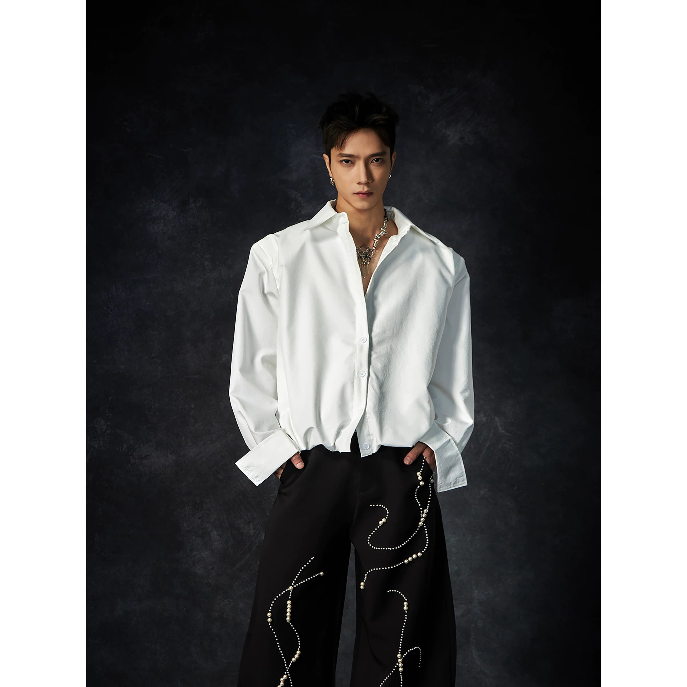 Current Draped Poplin Shirt