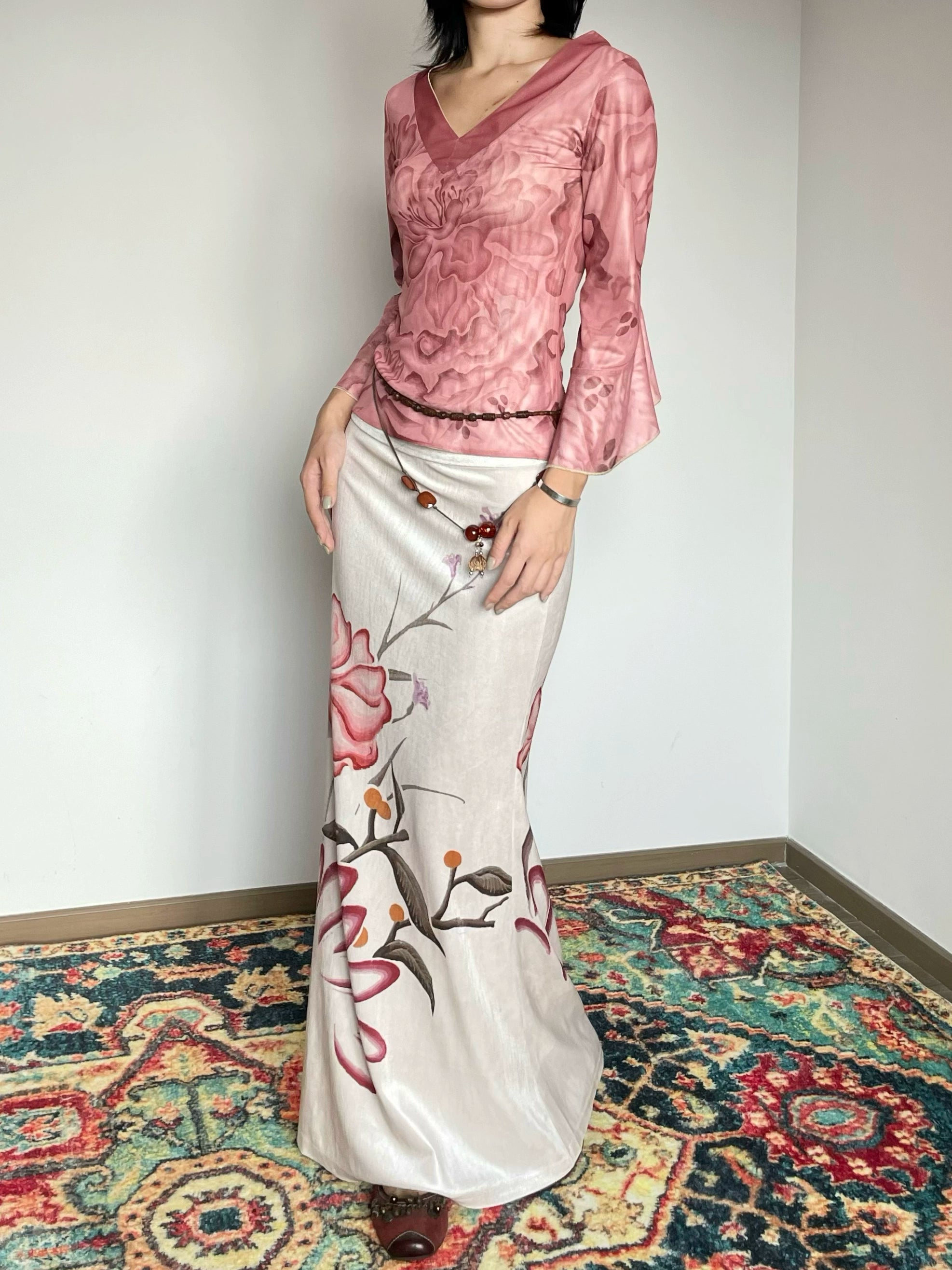 Lotus Bell Sleeve Top