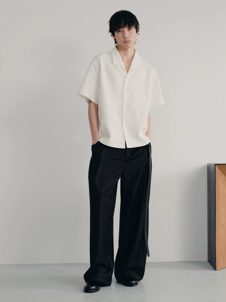Quilted Short-Sleeve Camp Shirt