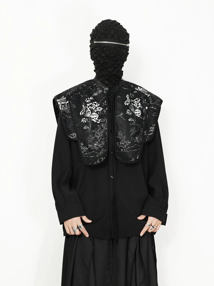 Embroidered Cape Shirt