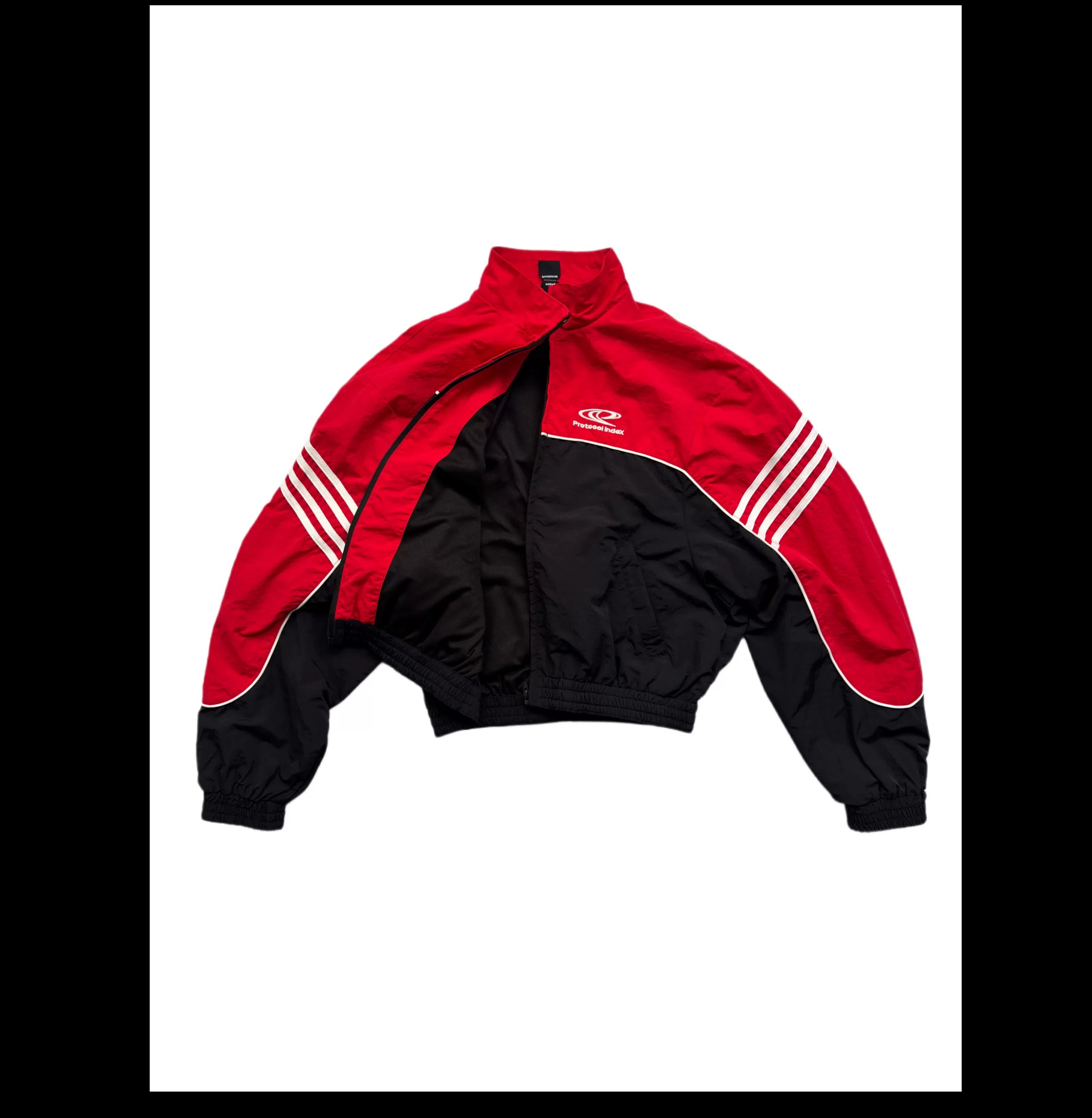 Protocol Sprint Stripe Cropped Track Jacket