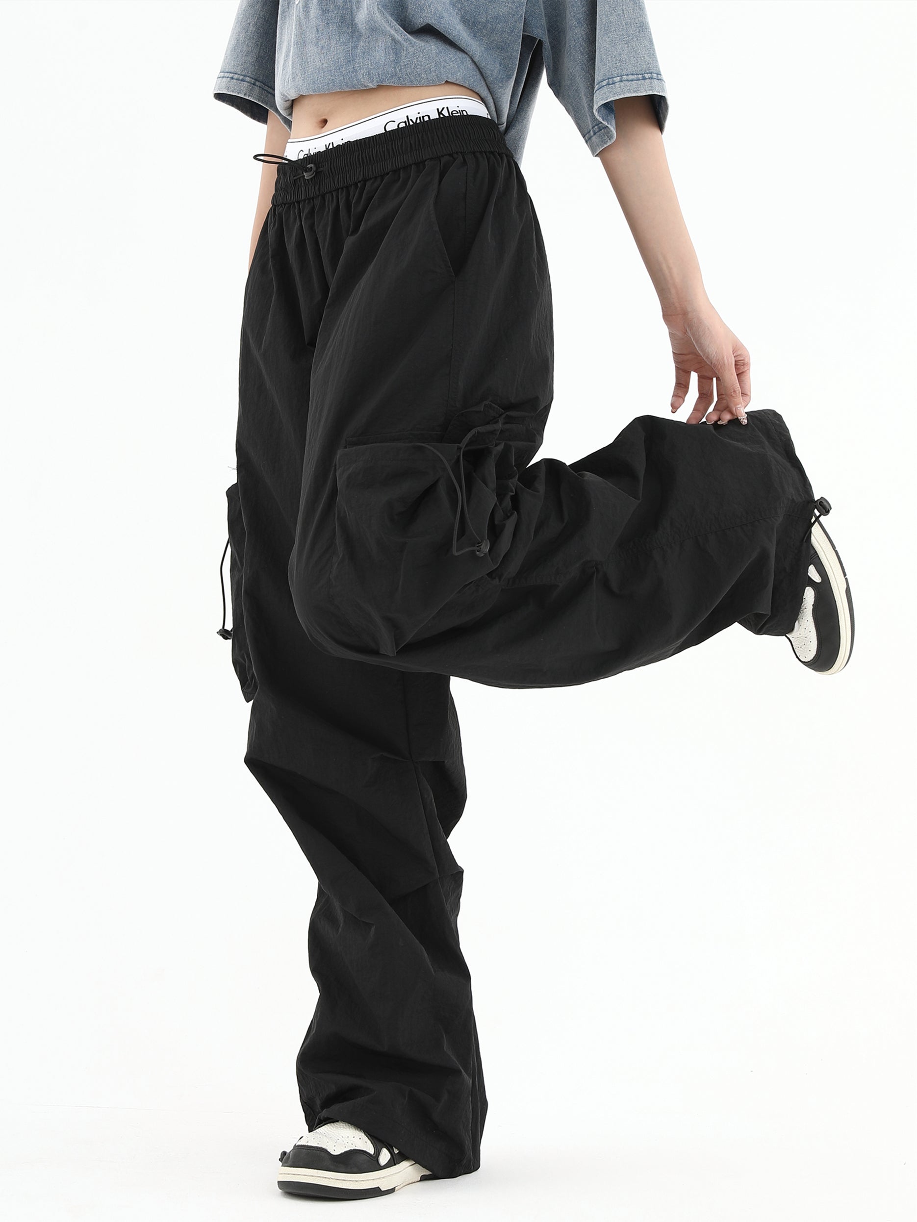 Casual Loose Fit Trousers with Pockets - chiclara