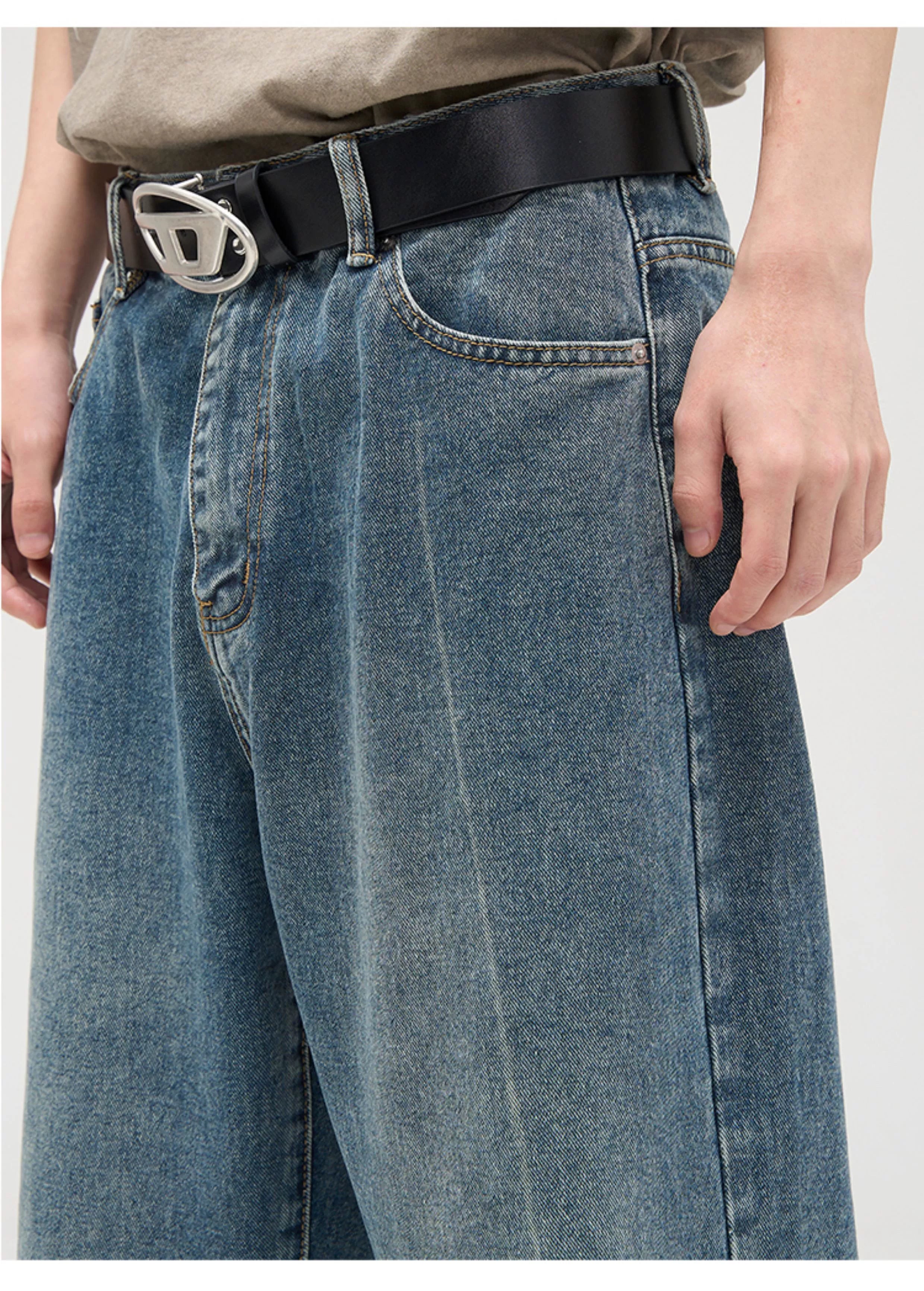 Vintage Subtle Fade Wide Leg Jeans