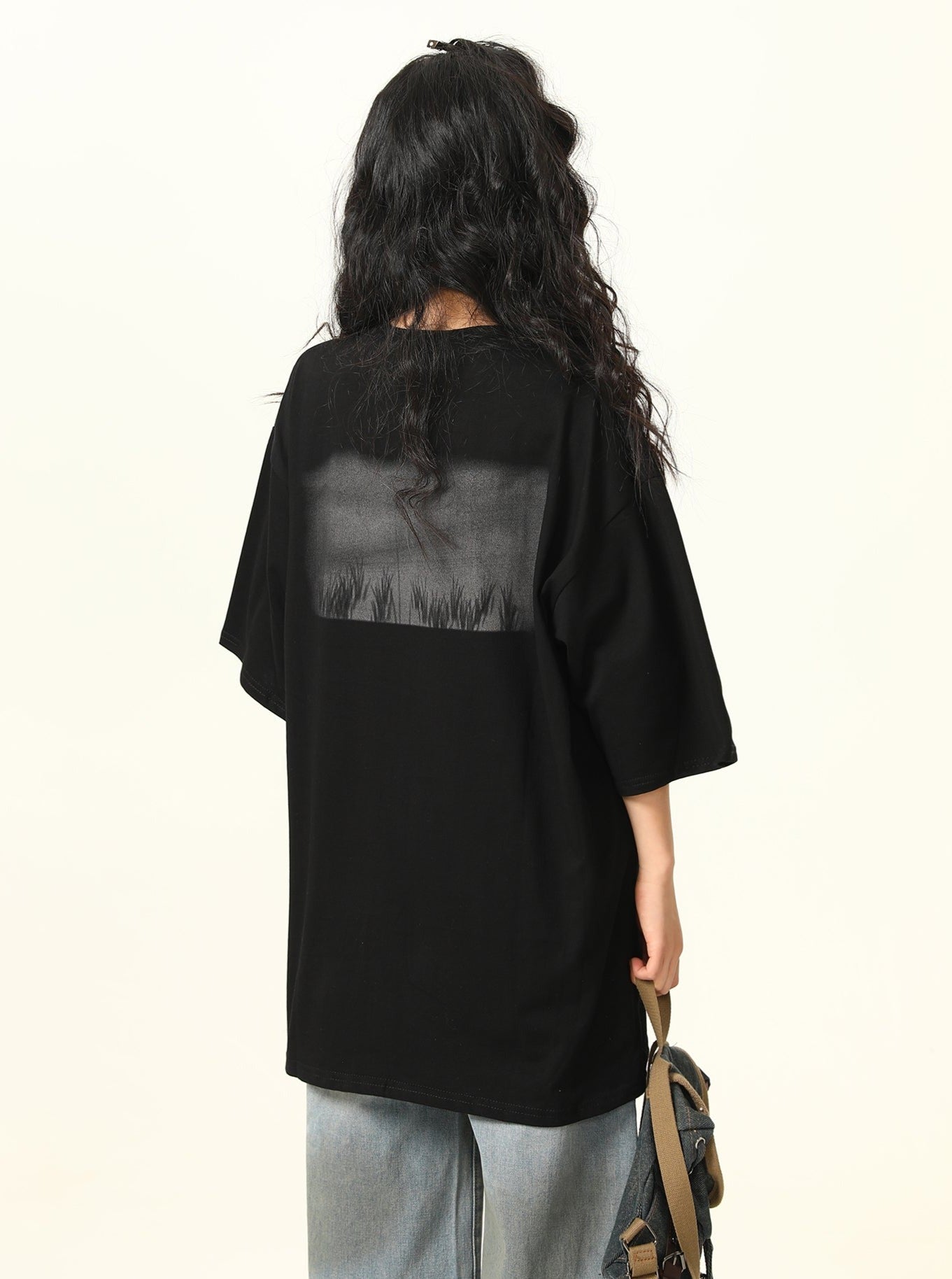 Abstract Watercolor-Style Oversized T-Shirt