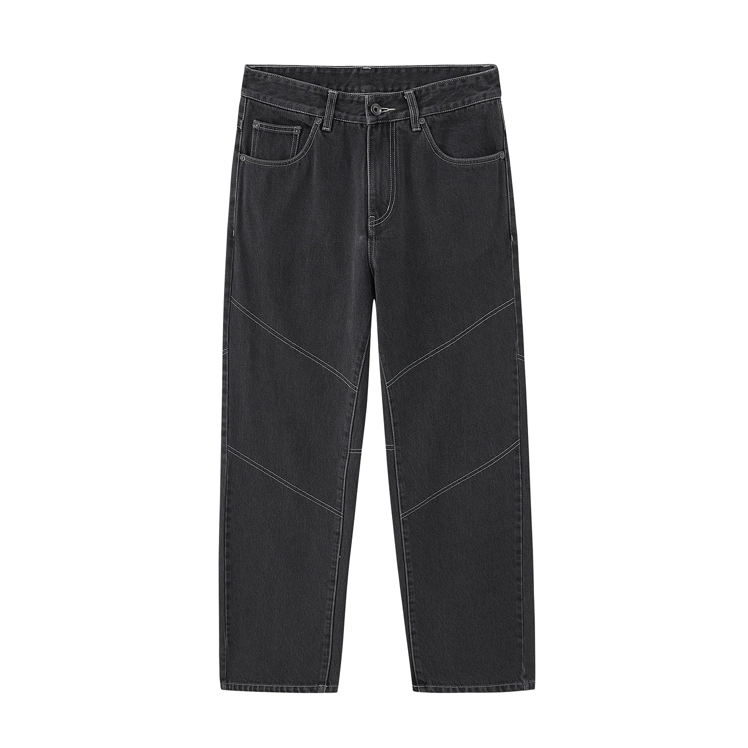 Smoky Black Washed Vintage Denim Jeans