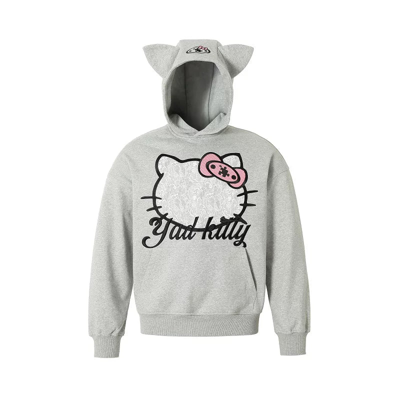 Cat Graphic Pullover Hoodie