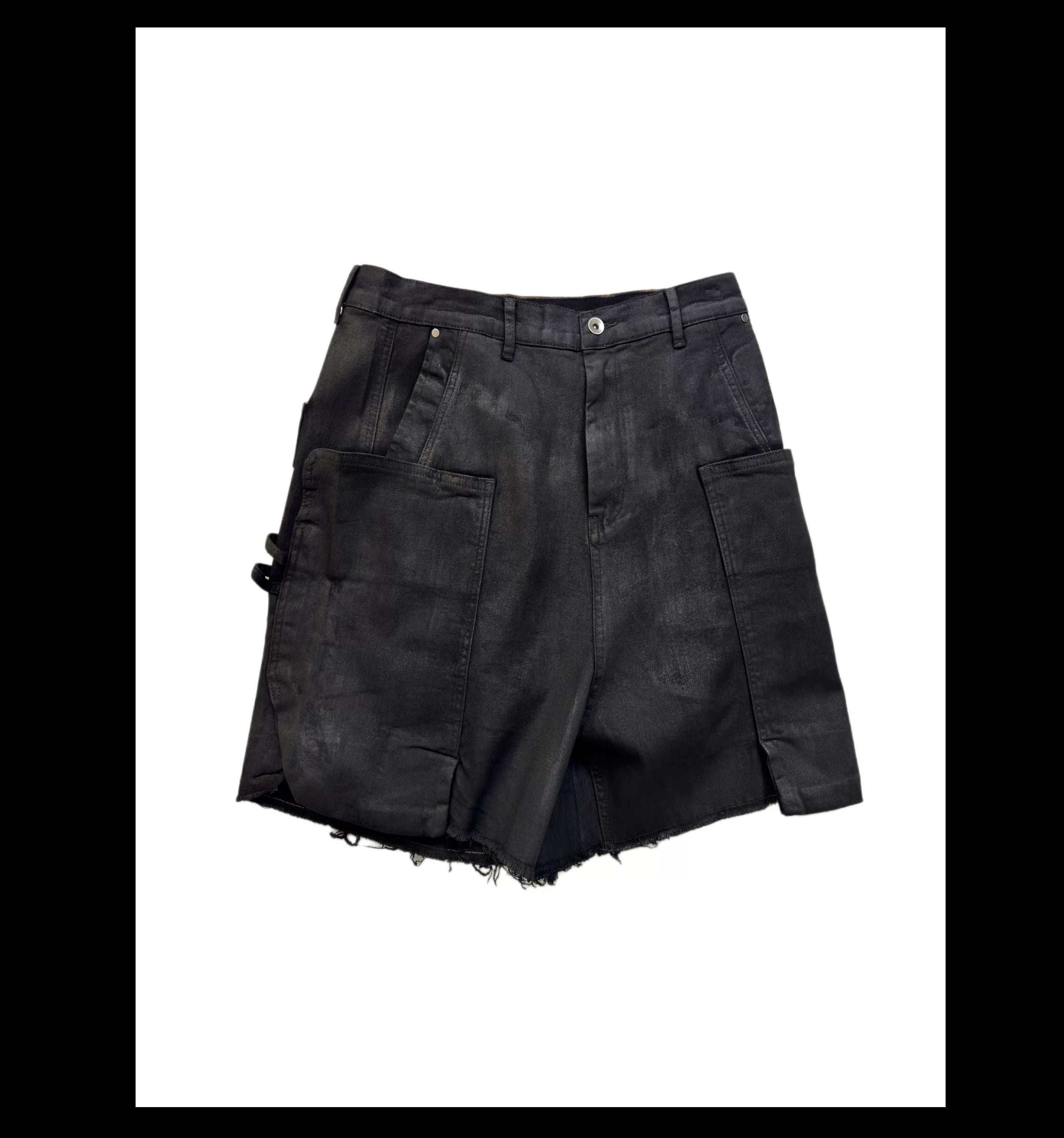 Voidline Fray-Hem Satchel Shorts