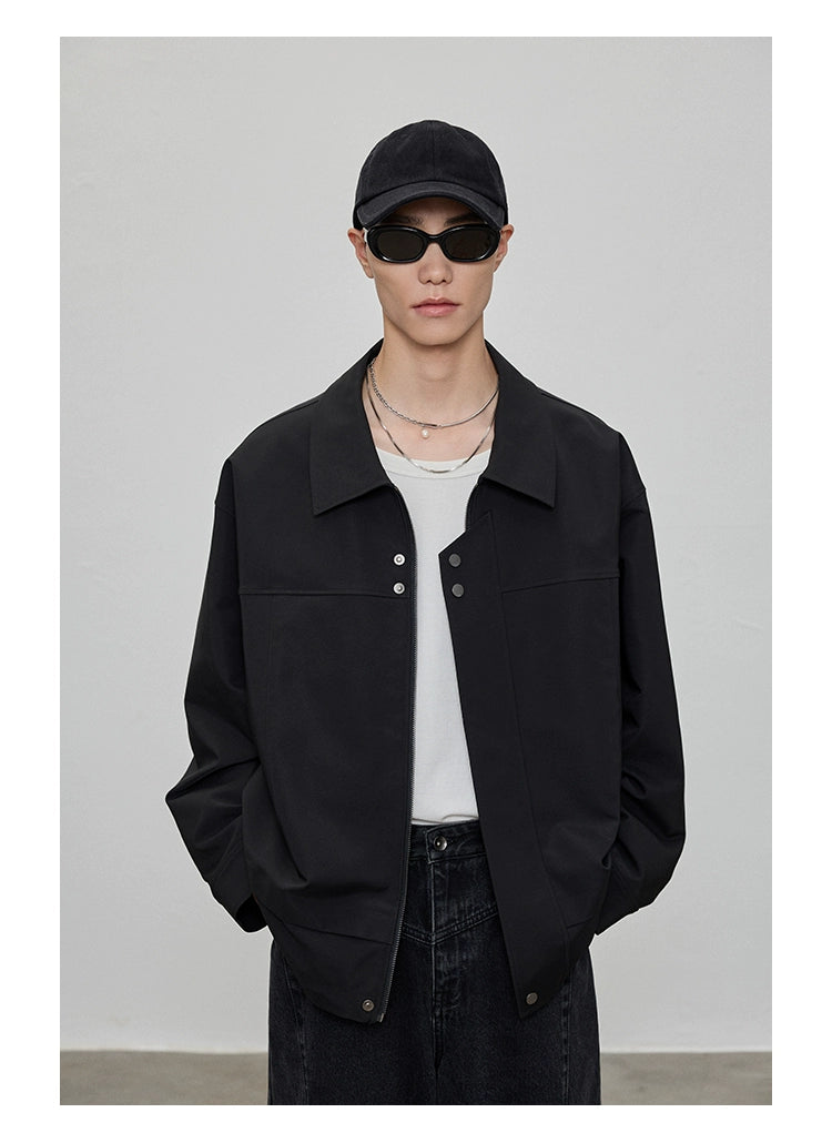 Vertical Split Square Neck Oversized Jacket