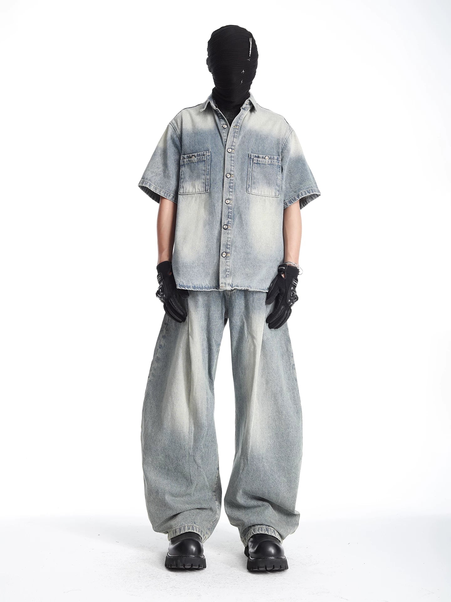 Glacier Fade Denim Camp Shirt