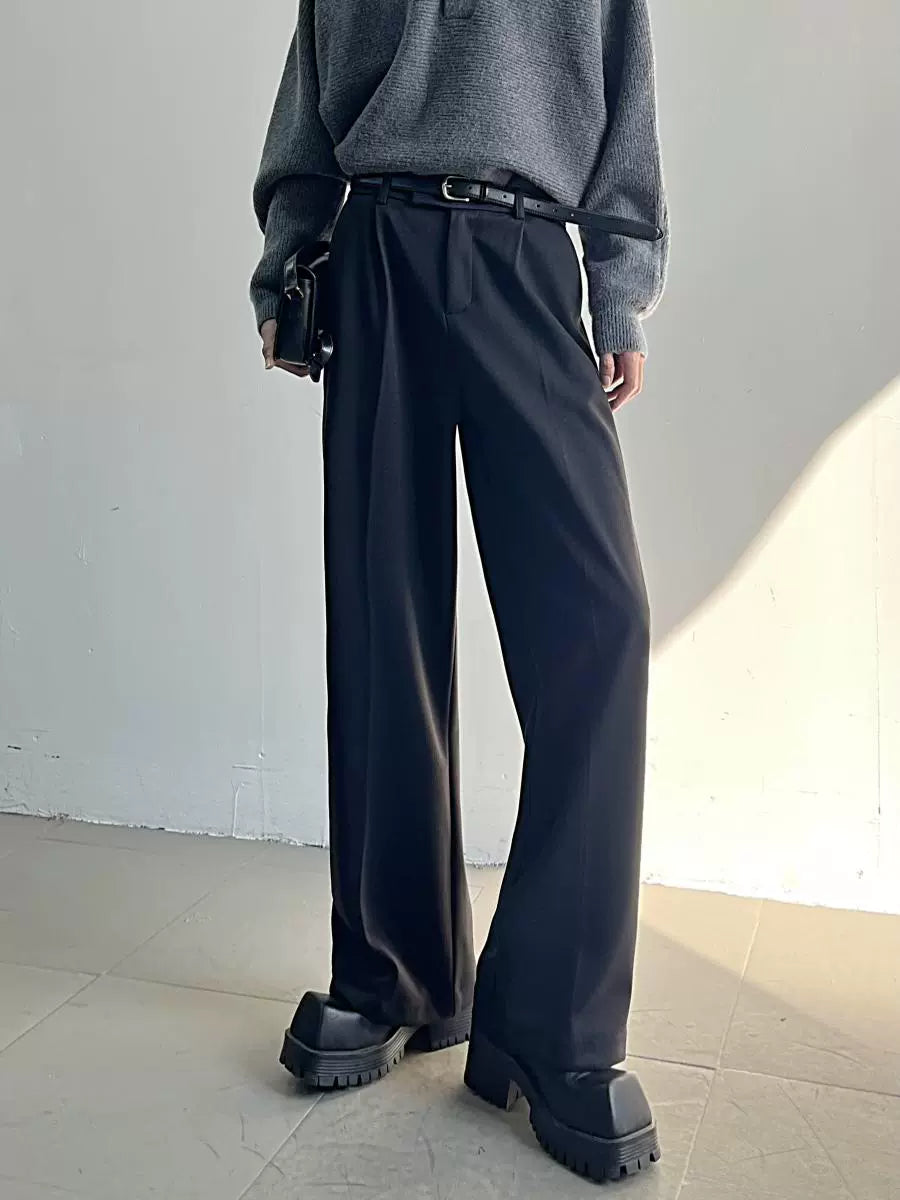 Wide Leg Onyx Vanguard Tailored Trousers