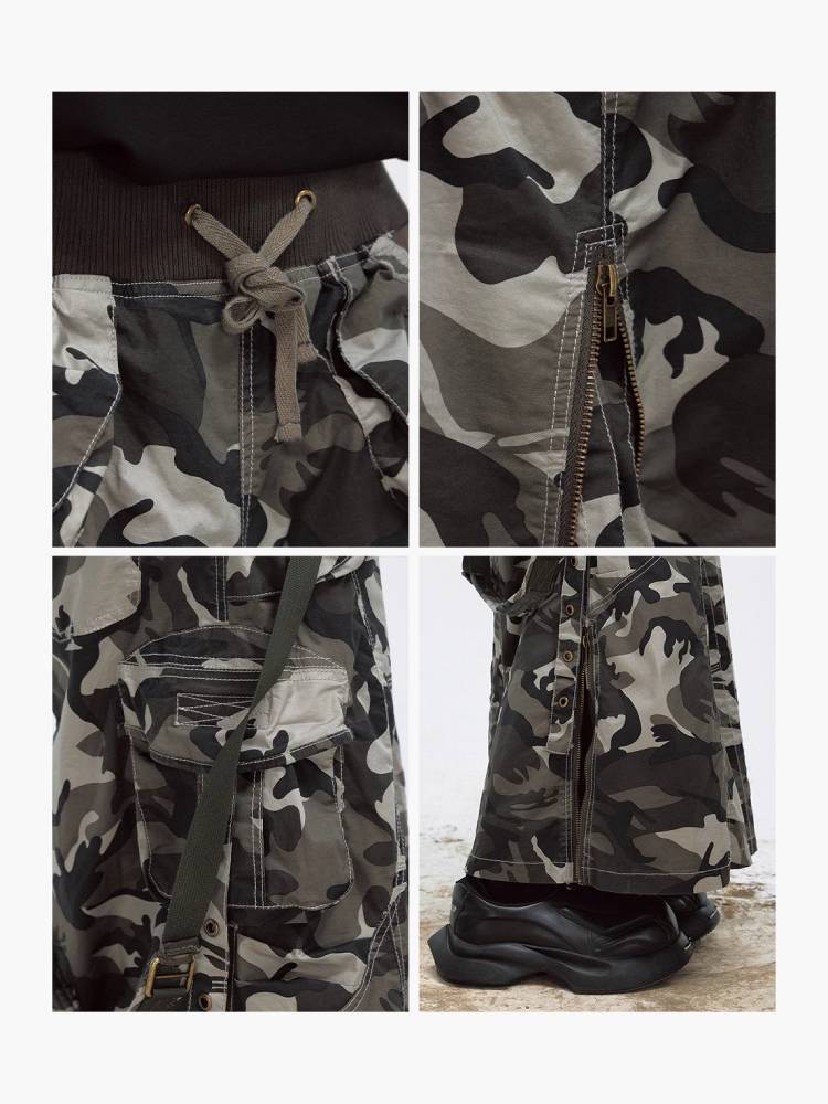 Camuflaje de falda de carga de patas ancho