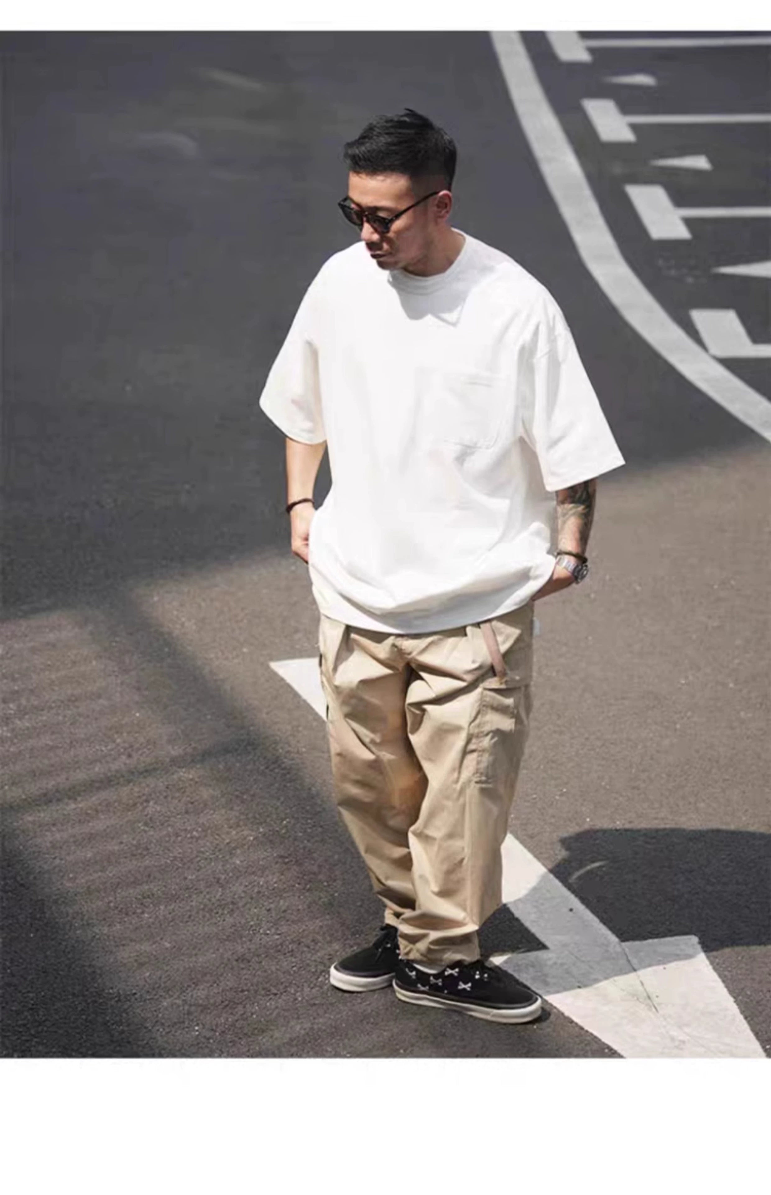 Straight-Leg Cargo Pants with Large Pockets