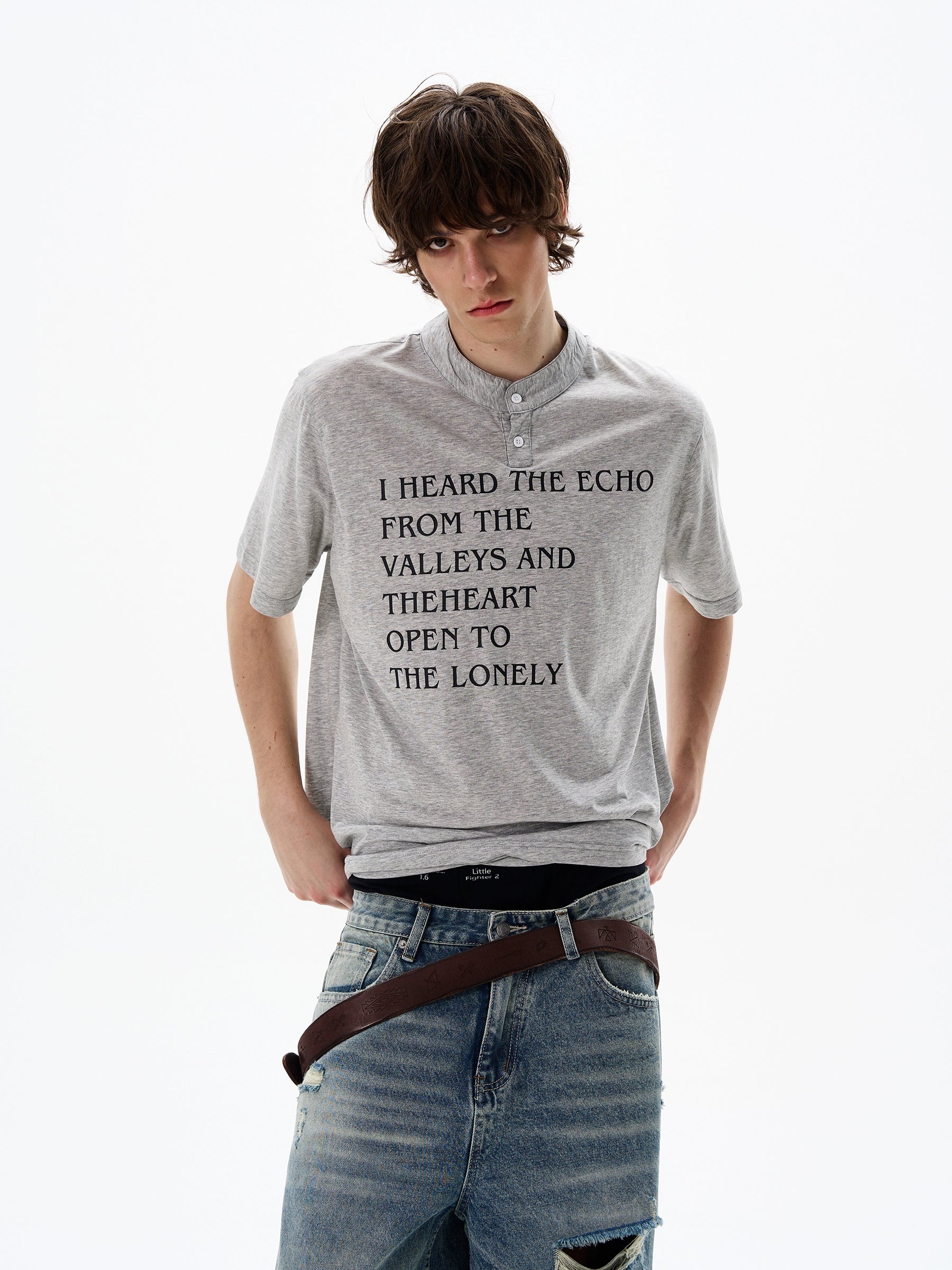Echo Valley Quote Henley Shirt