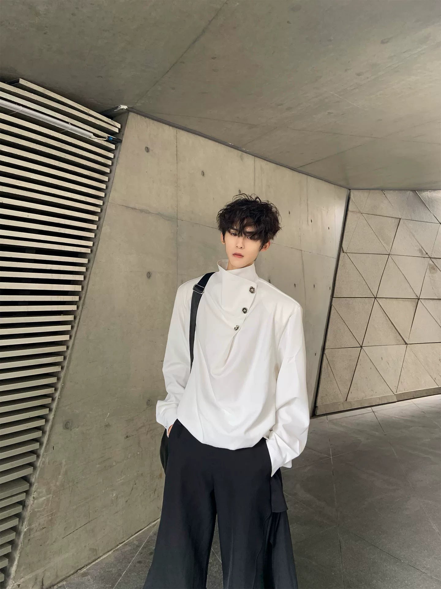 Ascent Drape Collar Shirt
