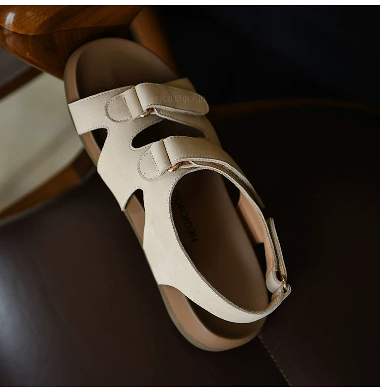 Calista Cutout Slingback Leather Sandals
