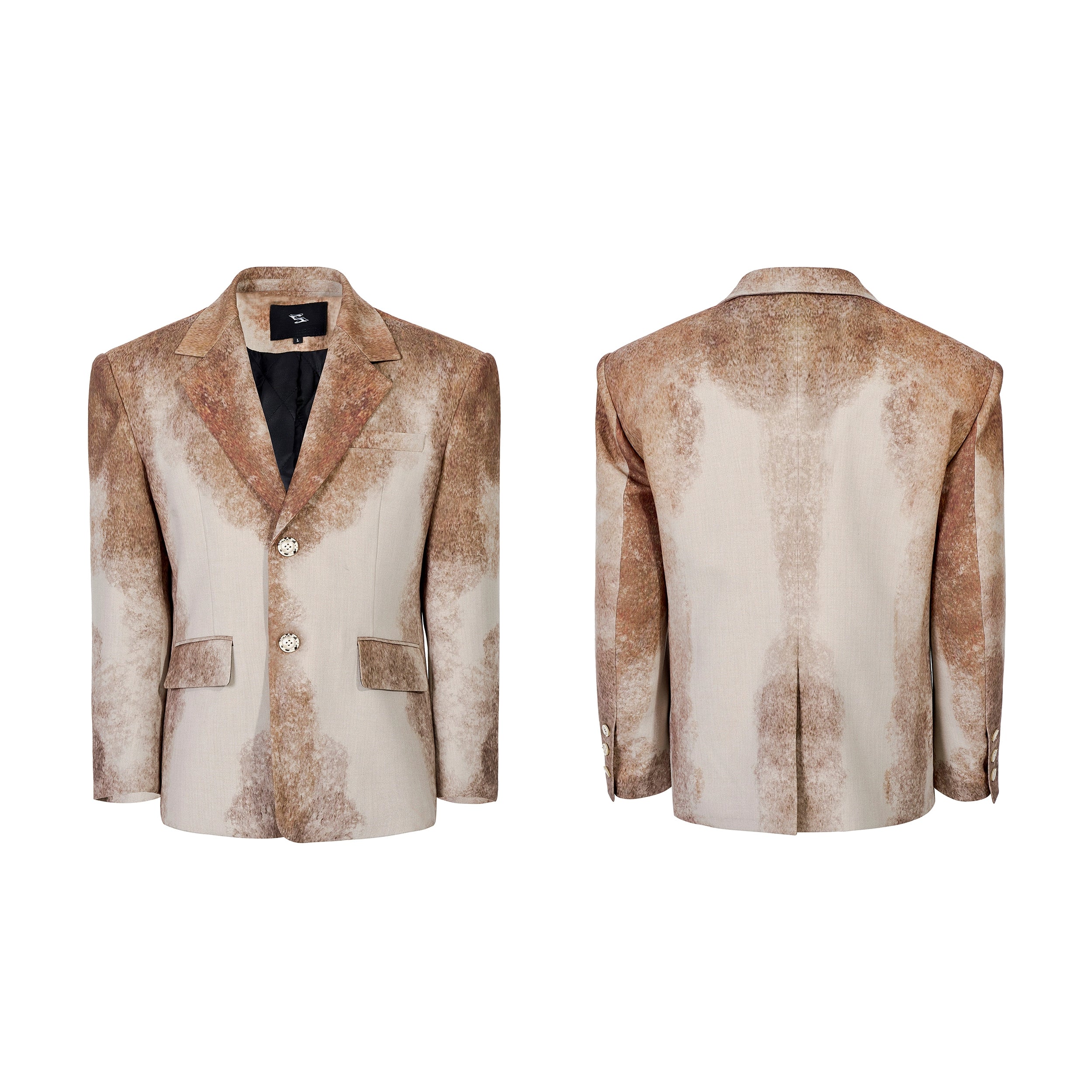 Rust Mirage Distressed Blazer Jacket and Pants Setup